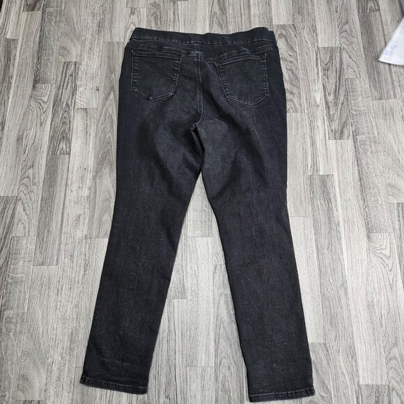 Gloria Vanderbilt Jeans Womens 16 Black All Around Slimming Effect Pull On Pants - Picture 2 of 11